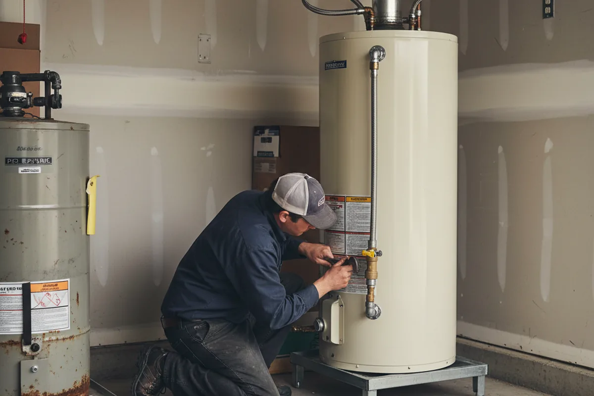 Water heater and shutoff valve replacement in West End